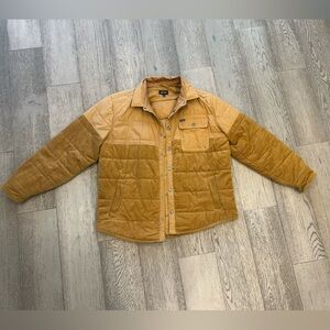 Brixton Brown Quilted Bomber Jacket